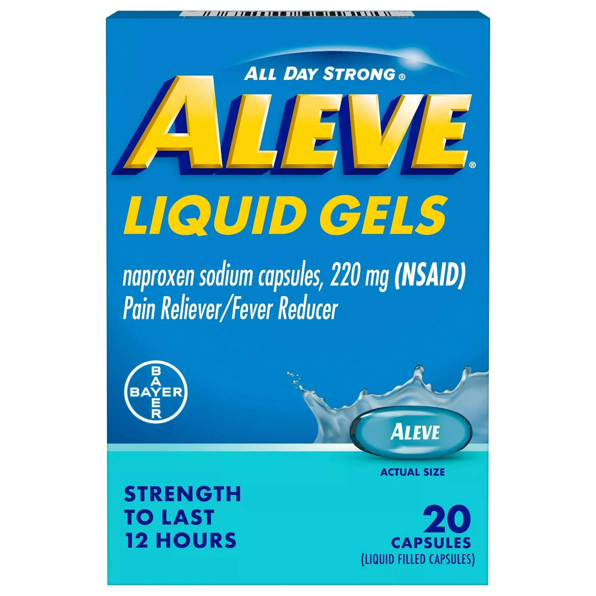 Aleve Alivio del dolor 220 mg Fuerza Cápsula de naproxeno sódico - Frasco