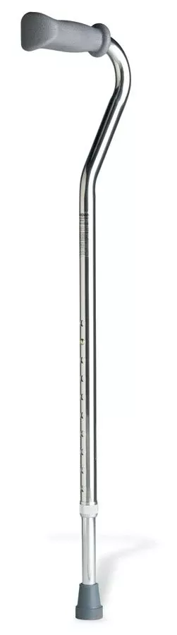 Bastón ortopédico Guardian Offset de aluminio con altura de 30 a 99 cm, negro - Caja de 6 unidades