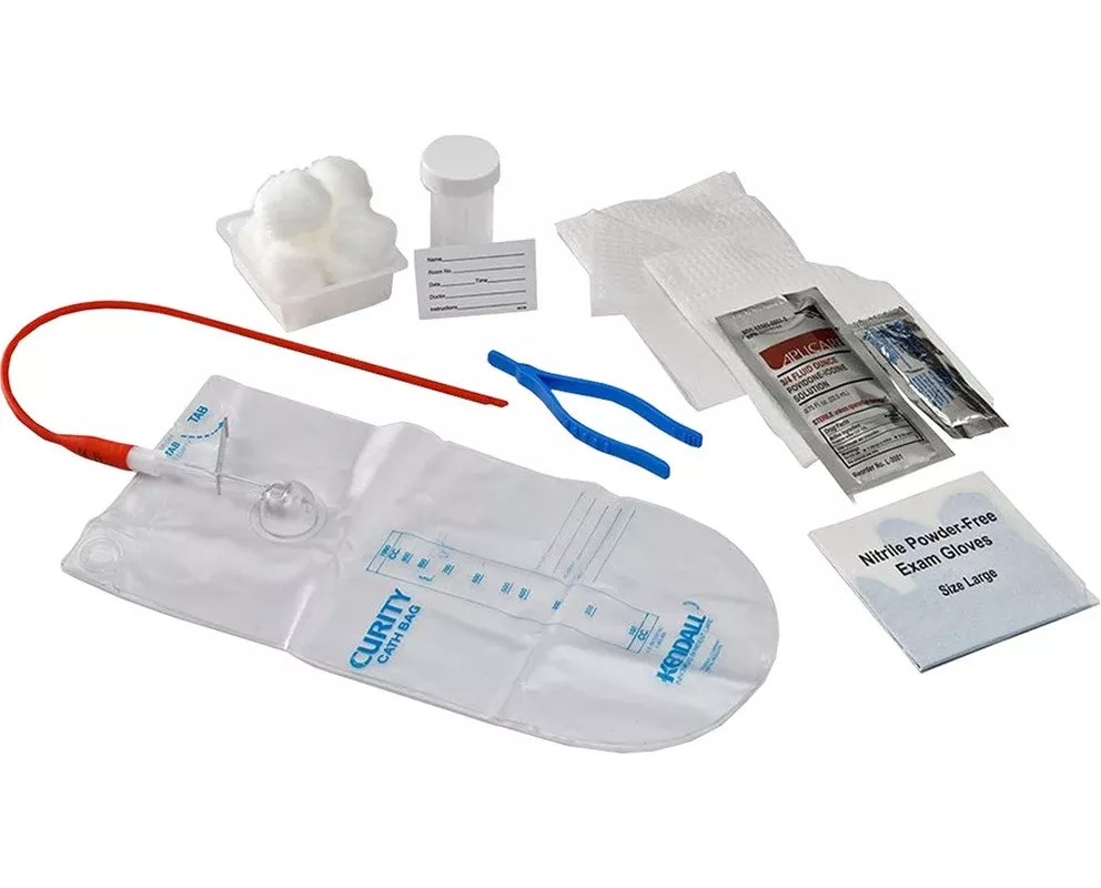 Clear Vinyl Catheter Kit, 14FR & 3 BZK Swab Sticks (20/cs)