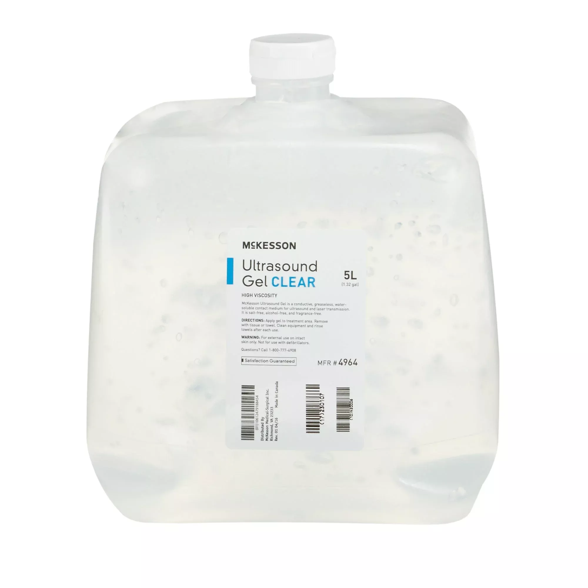 Gel de Ultrasonido de Alta Viscosidad McKesson, Jarra de 5 Litros, No Estéril - Cada uno