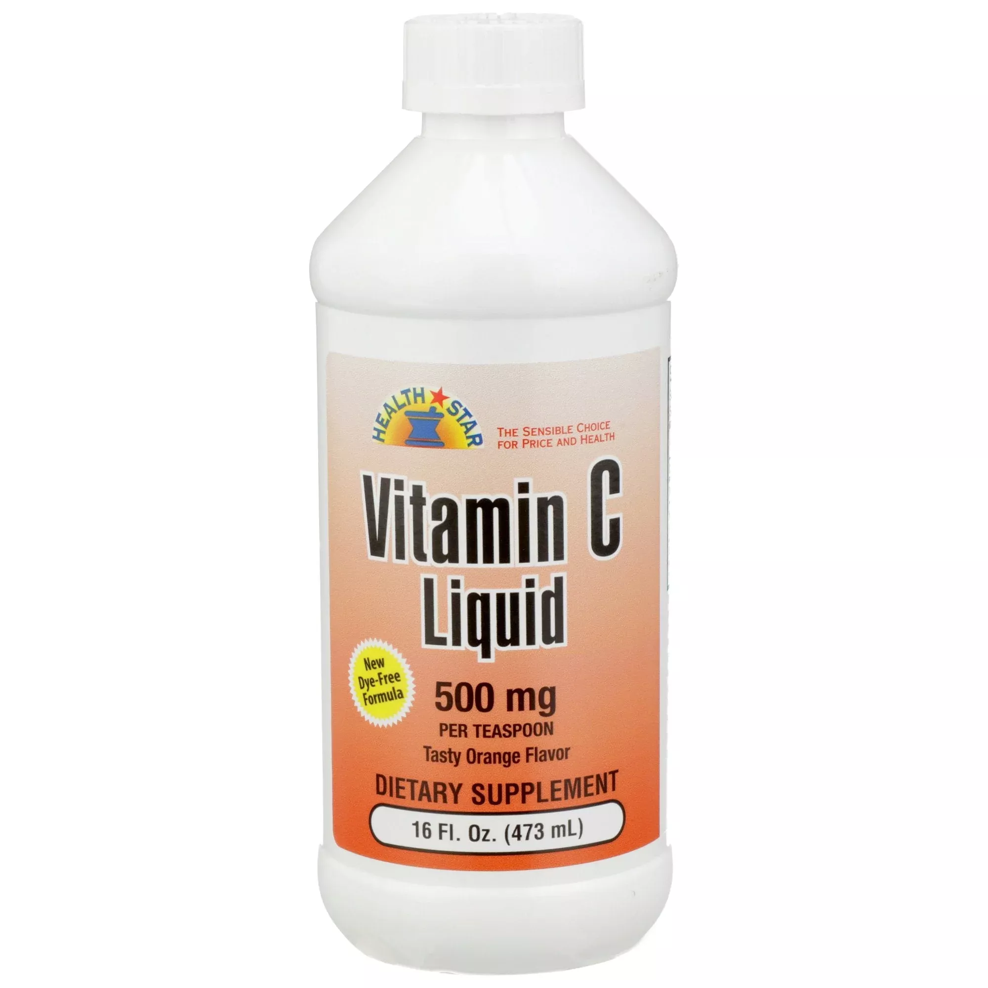 Geri-Care Suplemento de Vitamina C Ácido Ascórbico Concentración 500 mg Líquido 473 ml Sabor Naranja