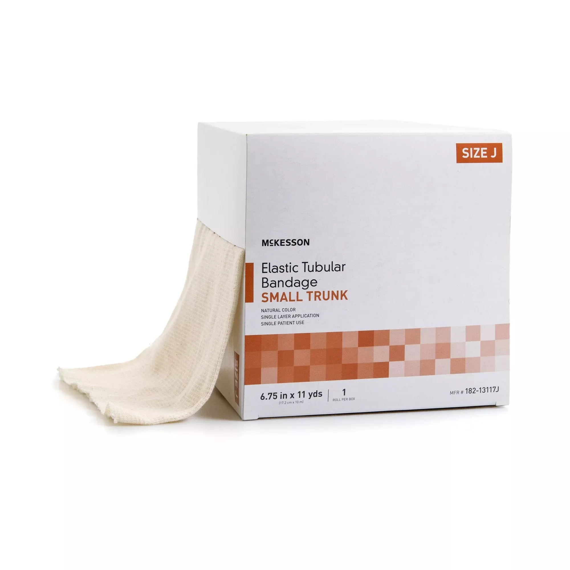 McKesson Spandagrip Vendaje tubular elástico de soporte 17 cm X 10 m Tronco Pequeño para poner Natural No Estéril - Caja
