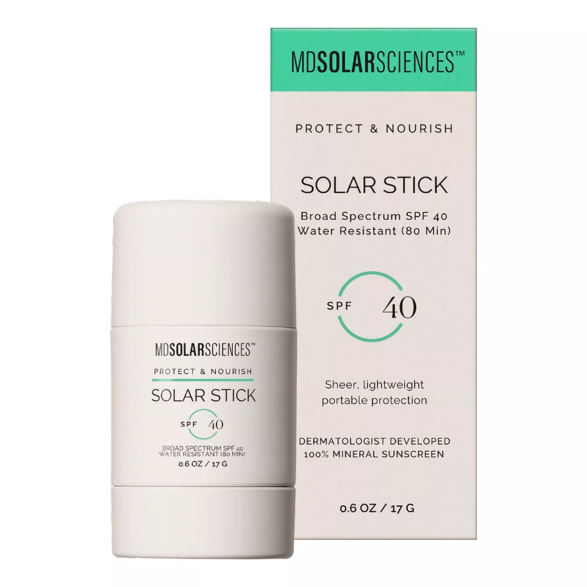 MDSolarSciences Protector Solar en Barra FPS 40 Tubo de 18 ml - Paquete