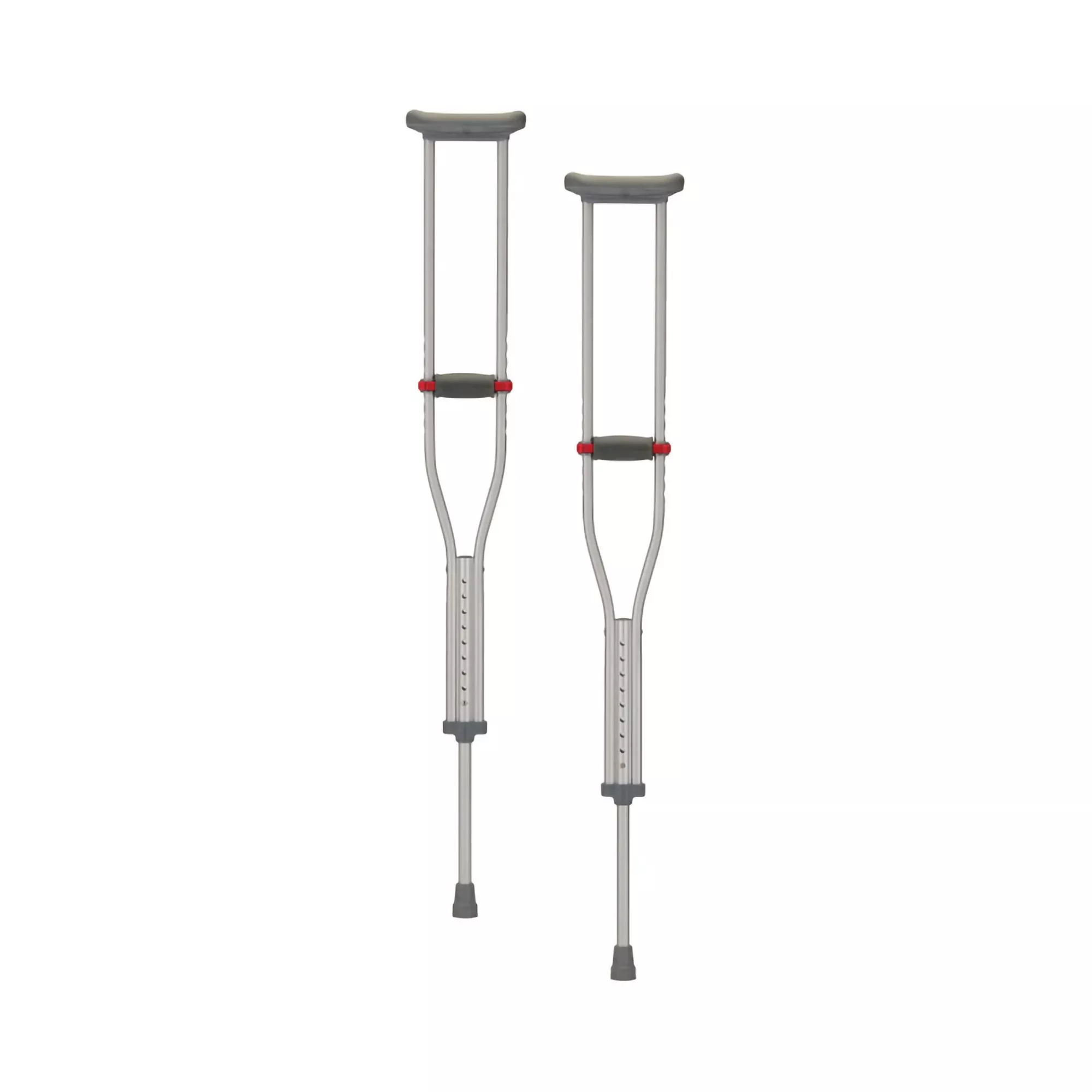 Muletas axilares de ajuste rápido para adulto alto, altura de usuario de 1,52 m a 1,85 m, estructura de aluminio de 136 kg - Estuche