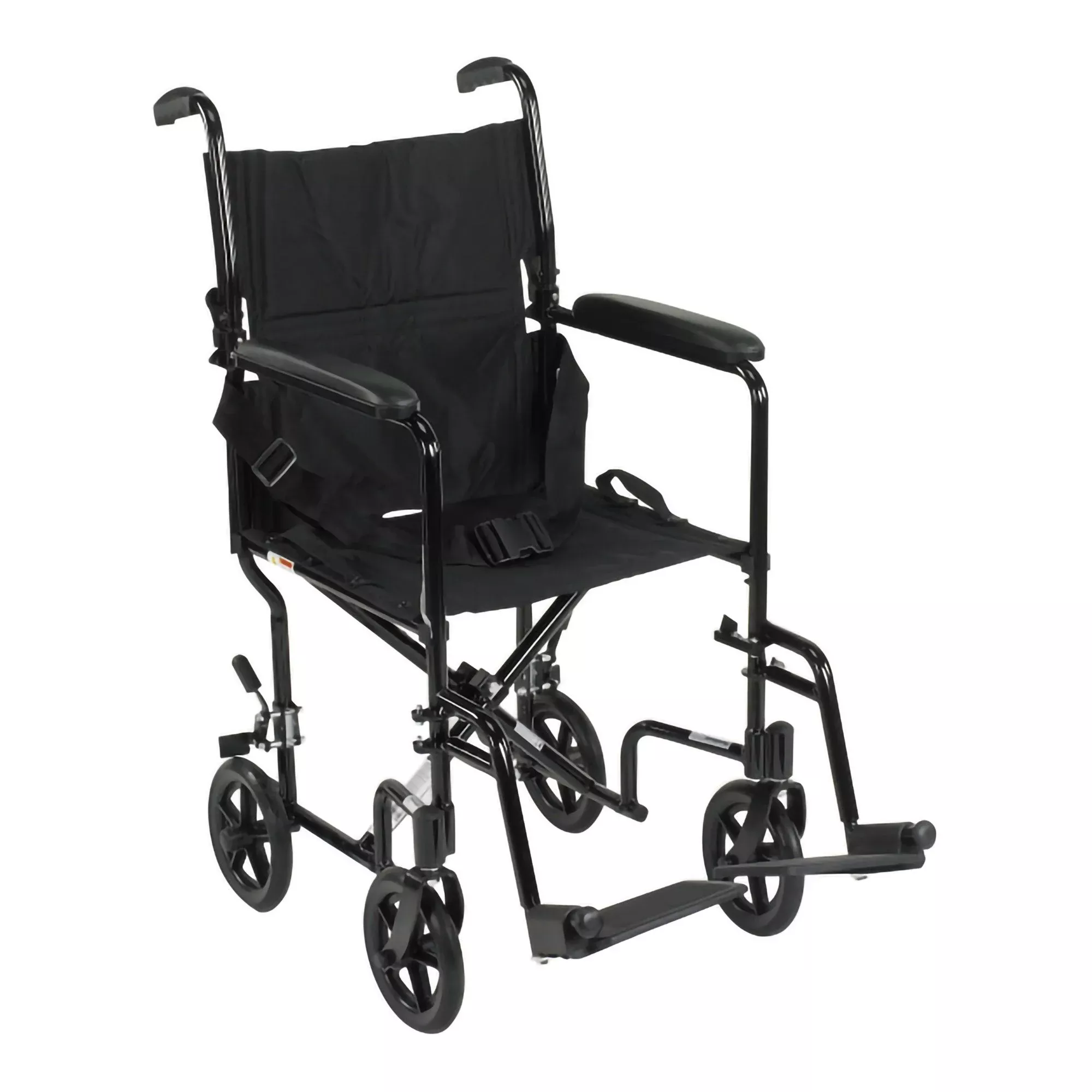 Silla de transporte McKesson de 48 cm de ancho de asiento, brazo de longitud completa, reposapiés desmontable, estructura de aluminio con - Cada una