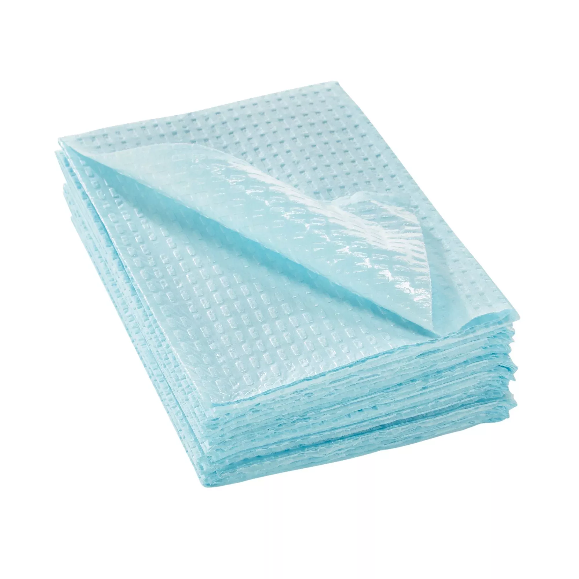 Toalla de procedimiento McKesson 33 x 46 cm azul no estéril - Caja